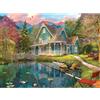 Sonstige Puzzle per adulti, 1000 pezzi, raffigurante una villa in montagna, dimensioni 70 x 50 cm