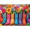 Sonstige Puzzle per adulti, 1000 pezzi, raffigurante stivali colorati, dimensioni 70 x 50 cm