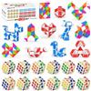 Sonstige Set di 24 mini puzzle a forma di cubo, inclusi cubi a forma di serpente e cubi magici, ideali come regali per feste, premi scolastici, riconoscimenti per la classe, decorazioni per feste di compleanno, realizzati in materiale ABS adatto ai …