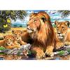 Sonstige Puzzle per adulti, 1000 pezzi, raffigurante una famiglia di leoni, dimensioni 70 x 50 cm