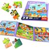 Sonstige Libro puzzle magnetico per bambini, 2-5 anni, gioco da viaggio, 61 pezzi