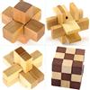 Sonstige Set di 4 rompicapo a forma di cubo, giocattolo in legno, puzzle tridimensionale, gioco che richiede pazienza, dimensioni approssimative: 8x8x8 cm