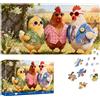 Sonstige Puzzle da 1000 pezzi, forma speciale, raffigurante una famiglia di pulcini in un'atmosfera soleggiata, ideale per adulti, dimensioni 41x80 cm. Puzzle classico, apparentemente impossibile