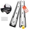VEVOR Guide Telescopiche per Cassetti 75cm con Blocco Portata 113,4kg 6Paia, Montaggio Laterale, Estensione Totale a 3 Sezioni con Cuscinetti a Sfera, Acciaio al Carbonio, con Viti e Dadi, per Armadi