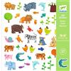 Djeco - Palloncini adesivi con animali, multicolore (100)