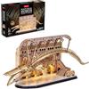 Party town Puzzle 3d Legno Balena Blu Museo Led | Puzzle Legno Scheletro Di Dinosauro Da Assemblare Con Luce | Giochi Per Bambini E Adulti | Rompicapo 222 Pezzi | Modellismo Da Costruire Adulti |