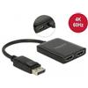 Delock Splitter DisplayPort Delock 1.4 1 x per 2 x HDMI MST [87769]