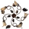 OndaLuce Plafoniera 5 luci in stile classico ferro battuto nero-rame e oro sfumato 5XE14 ONDPL2490/5R/20