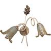 OndaLuce Applique a 2 luci in stile classico ferro battuto avorio oro sfumato 2XE14 ONDAP2490/2A/20