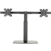 Ewent EW1538 Supporto monitor con molla a gas a doppio braccio per 2 monitor fino a 27" pollici con base - Supporto per 2 schermi PC TV LED LCD - Girevole, inclinare e ruotare, nero