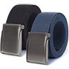 Mile High Life Canvas Web Belt | Cut to Fit Up to 52'' | Flip-Top Matte Silver Nickel Buckle 12 Colors'