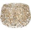 BIZZOTTO PORTA CANDELA VETRO BRILLANT ORO D12X8,5H
