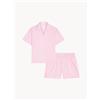 Dore & Rose Set a righe a maniche corte Dore & Rose, 2 pz - Rosa, Bianco