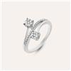 Stroili Anello Contrarie Petali Oro Bianco Diamante