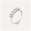 Stroili Anello Riviere Petali Oro Bianco Diamante