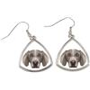 Weimaraner - orecchini con foto e iscrizione cane geometrico Art-Dog