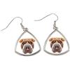 Orecchini Shar Pei con foto e iscrizione cane geometrico Art-Dog