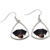 Dobermann, Dobermann - orecchini con foto e iscrizione cane geometrico Art-Dog