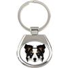 Border Collie - portachiavi geometrico con foto e scritta Art-Dog