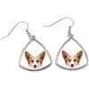 Orecchini Pembroke Welsh Corgi con foto e iscrizione cane geometrico Art-Dog