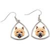 Orecchini Norwich Terrier con foto e iscrizione cane geometrico Art-Dog
