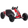 AIYAPLAY Go-Kart Elettrico Bambini 12V 2 Motori, Batteria al Litio, Rosso | Sedile Regolabile in 4 Posizioni 83/88/93/98 cm, Avvio Morbido, Fari LED, Ruote EVA, Cintura, 1.5-4 km/h, 3-6 Anni