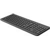 HP 225 WL KBD, Tastiera full-size (100%), Wireless, Wireless RF, Tastiera a membrana, Colore nero