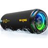 Selius Altoparlante Bluetooth portatile da 40W - Resistente all'acqua (IP67) per uso esterno - Audio stereo surround a 360° - Con luci ambientali RGB - Compatibile con smartphone, tablet e computer