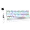 Selius Tastiera da gioco bianca in alluminio - 60% di dimensioni compatte - Illuminazione RGB - Interruttori meccanici con tecnologia Hall-effect