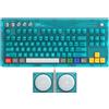 Selius Tastiera meccanica Clear Blue - 87 tasti, switch intercambiabili a caldo - switch lineari - illuminazione RGB - tastiera da gaming compatta