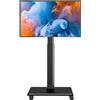 Sonstige Supporto a pavimento per televisori con ruote, regolabile in altezza e inclinabile, adatto per televisori da 27 a 65 pollici, con peso massimo di 88 libbre, standard VESA 400x400mm, colore nero