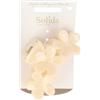 Solida Pinza per capelli a forma di fiore beige Fermacapelli 24.85 g