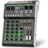 Aveek Mixer Console di Mixaggio Professionale con Ingresso USB/Bluetooth