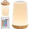 UPXNBOR Luce Notturna, Lampada da Comodino LED Touch per Camera da Letto | Lampada da Tavolo con Telecomando, Luce Regolabile, 13 Colori RGB e 5 Livelli di Luminosità, Timer, Ricaricabile via USB