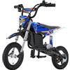 iScooter Moto Elettrica Bambini 36V 4,5Ah Motocicletta Elettrica con Pneumatici 12 Pollici Gonfiabili, 3 Modalità di Velocità 8/13/25 km/h, Autonomia 20km, Telaio in Acciaio, Doppio Freno, Ammortizzatore,Blu