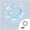 Wisdom Catena di luci 50 metri da 1000 Led Bianco Freddo con cavo trasparente Wisdom
