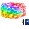 Wisdom Catena di luci Led Smart 30 metri 300 Led RGBIC Wi-Fi cavo trasparente con telecomando Wisdom