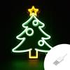 Wisdom Albero di Natale luminoso da 22x28cm Led Neon Flex USB da interno Wisdom