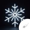 Wisdom Fiocco di neve luminoso da 38cm Neon Flex USB Bianco freddo da interno Wisdom