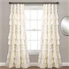 Lush Decor Kemmy Tenda a pannello per finestra, increspata, in stile shabby chic, per soggiorno, sala da pranzo, camera da letto (singola), 213,4 x 132,1 cm, rosa cipria