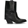 NEROFUMO Tronchetto donna nero in pelle