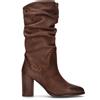 JANET&JANET Stivale donna marrone in suede