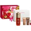 Clarins Double Serum & Extra-Firming Cofanetto Antietà Rassodante - Siero, Crema Giorno, Crema Notte e Pochette