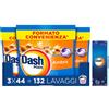Dash Pods Detersivo Lavatrice in Capsule, 132 Lavaggi, Ambra + Omaggio | Rimuove macchie, igienizza in 1 lavaggio, 3 additivi integrati, segnalibro in regalo