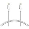 Amazon Basics Cavo di ricarica rapida da USB-C a USB-C 2.0, velocità 480 Mbps, certificato USB-IF, per Apple iPhone 16/15, iPad, Samsung Galaxy, tablet, laptop, 0.9 m, bianco