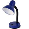 VELAMP CHARLESTON Lampada da tavolo con collo flessibile - Design moderno - Ideale per scrivania, lettura e comodino - Attacco lampadina E27 - Colore blu