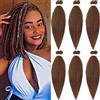 Xusuperb Capelli pre-allungati per intrecciatura, 40 cm, colore 30 Short Ginger Easy Braids, 6 confezioni con texture Soft Yaki, Auburn, Kanekalon, capelli sintetici per intrecciatura, extension (30#)
