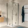 DEGHI Box doccia 75x85 cm a soffietto vetro anticalcare trasparente profilo cromo 195h - Flexy