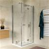 DEGHI Box doccia 75x95 cm a soffietto vetro anticalcare opaco profilo cromo 195h - Flexy