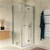 DEGHI Box doccia 75x95 cm a soffietto vetro anticalcare trasparente profilo cromo 195h - Flexy